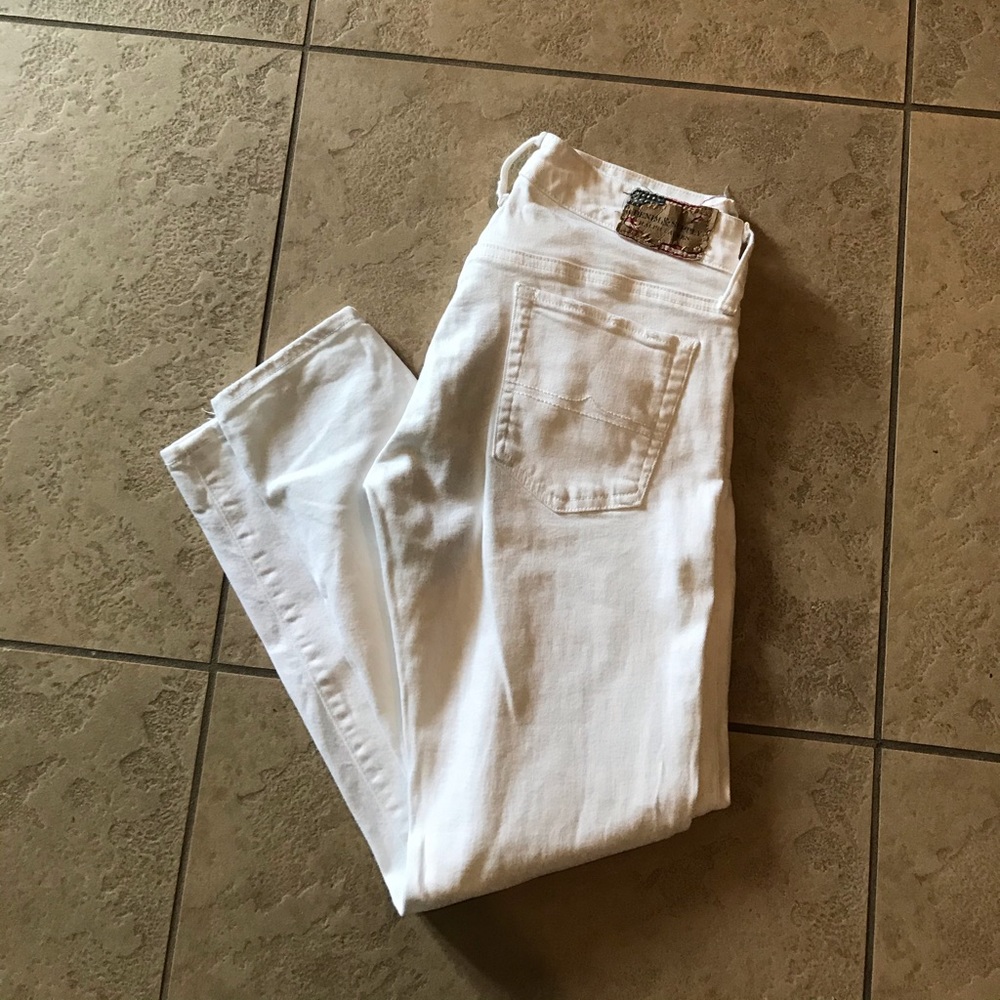 Ralph Lauren white crop skinny jeans